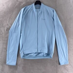 Rapha Cycling Core Jersey Mens Size Large Light Blue Full Zip Long Sleeve